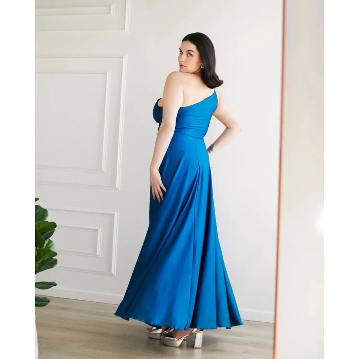 MI PLACARD - Vestido Largo de Fiesta Loreto Turquesa Oscuro