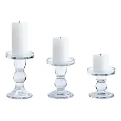 OKAY - Pack 3 Velones Velas Cirios Alto 10cm * Ancho 5cm Blanco Fragancia No Liso