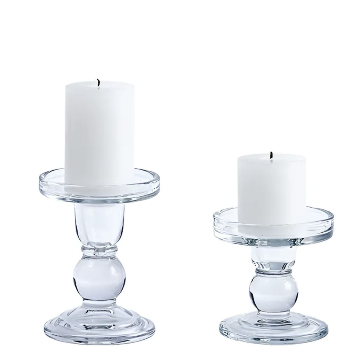 OKAY - Pack 3 Velones Velas Cirios Alto 10cm * Ancho 5cm Blanco Fragancia No Liso