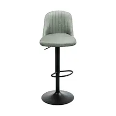 GLOBAL LATIN GROUP - Silla de Bar Moderna Regulable Asiento Tapizado y Base Metálica - Verde