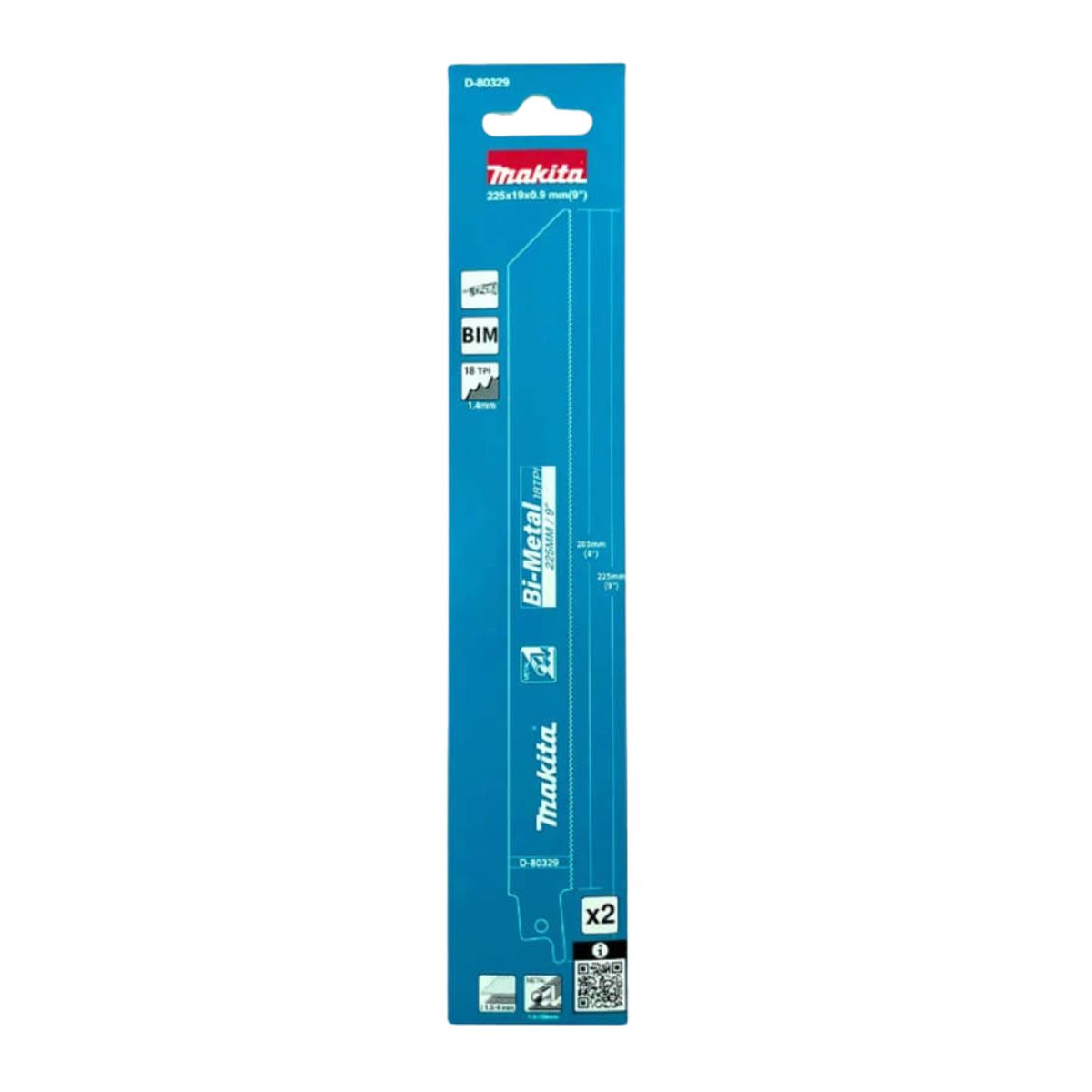 MAKITA - 2 Hojas Sierra Sable Bi-metal 225x19x0,9mm 18 Tpi - Makita