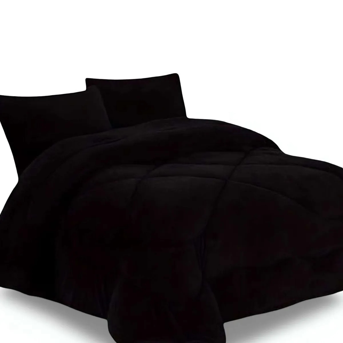 GENERICO - COBERTOR ELEGANTE DE INVIERNO UNICOLOR PLUSH CON CHIPORRO PLAZA Y MEDIA S57