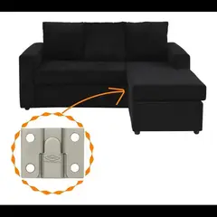 BLOCCARE - Union metalica para camas de bases divididas Pack de 4