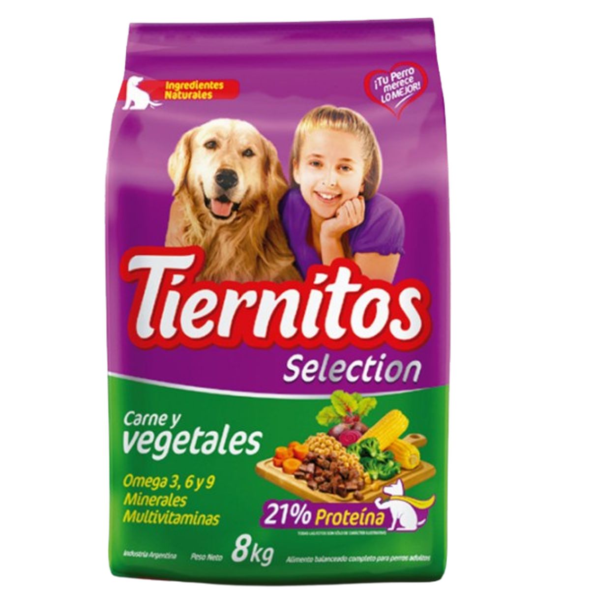 TIERNITOS - Alimento para Perros Adultos  Carne y Vegetales 15kg