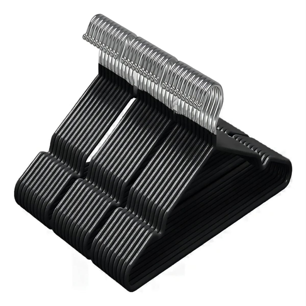 OKAY - Ganchos, Colgadores Para Ropa Antideslizante 100 Unidades Color Negro