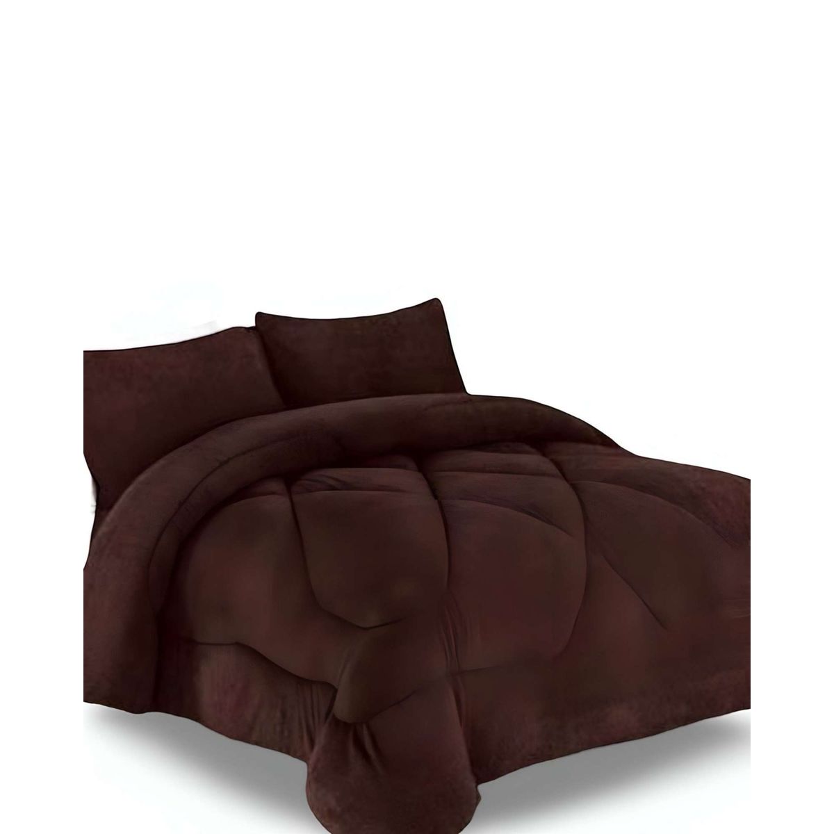 GENERICO - COBERTOR ELEGANTE DE INVIERNO UNICOLOR PLUSH CON CHIPORRO PLAZA Y MEDIA S51