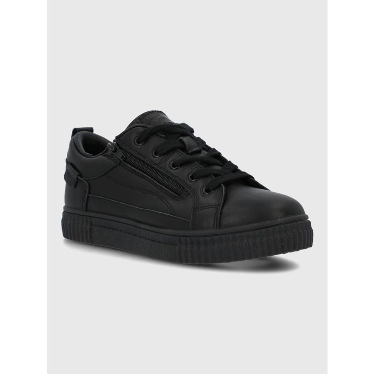HUSH PUPPIES - Zapatilla Escolar Cuero Niño Akita Negro HUSH PUPPIES