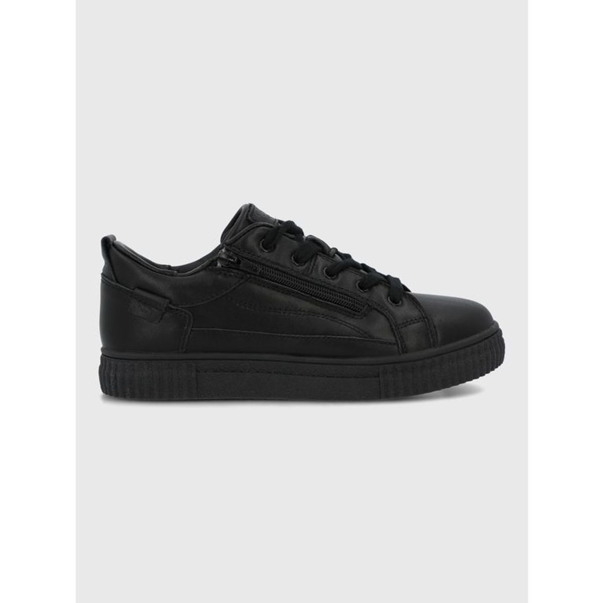 HUSH PUPPIES - Zapatilla Escolar Cuero Niño Akita Negro HUSH PUPPIES