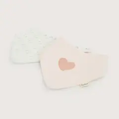 OPALINE - Pack De 2 Baberos Bandana De Niña