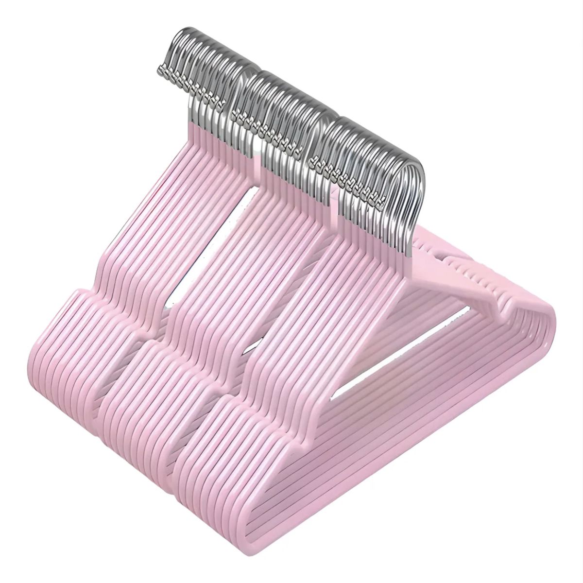 OKAY - Ganchos, Colgadores Para Ropa Antideslizante 100 Unidades Color Rosa