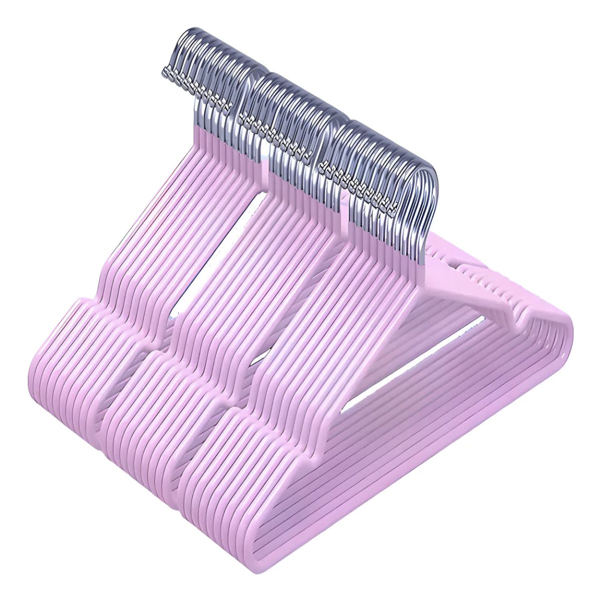 OKAY - Ganchos, Colgadores Para Ropa Antideslizante 100 Unidades Color Rosa