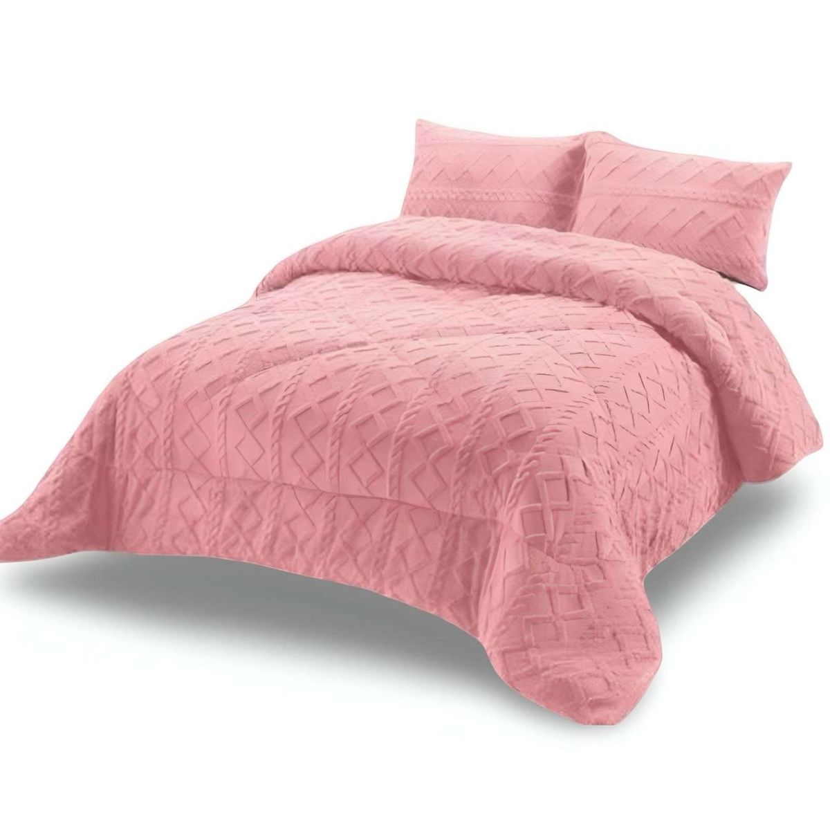 GENERICO - COBERTOR DE INVIERNO TRENZADO CON CHIPORRO PLAZA Y MEDIA