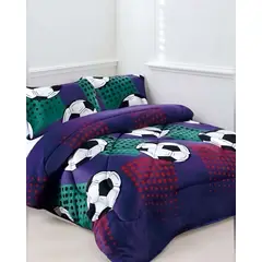 GENERICO - COBERTOR DE INVIERNO DISEÑO PELOTA NIÑO PLUSH CON CHIPORRO PLAZA Y MEDIA S43