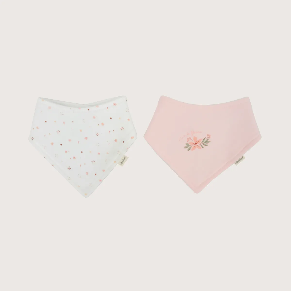 OPALINE - Pack De 2 Baberos Bandana Niña
