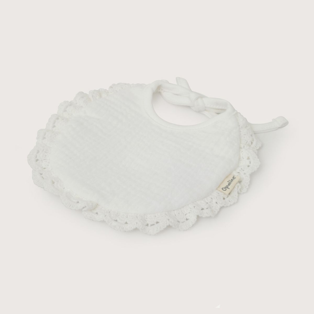 OPALINE - Babero Ceremonia Bebe Con Encaje