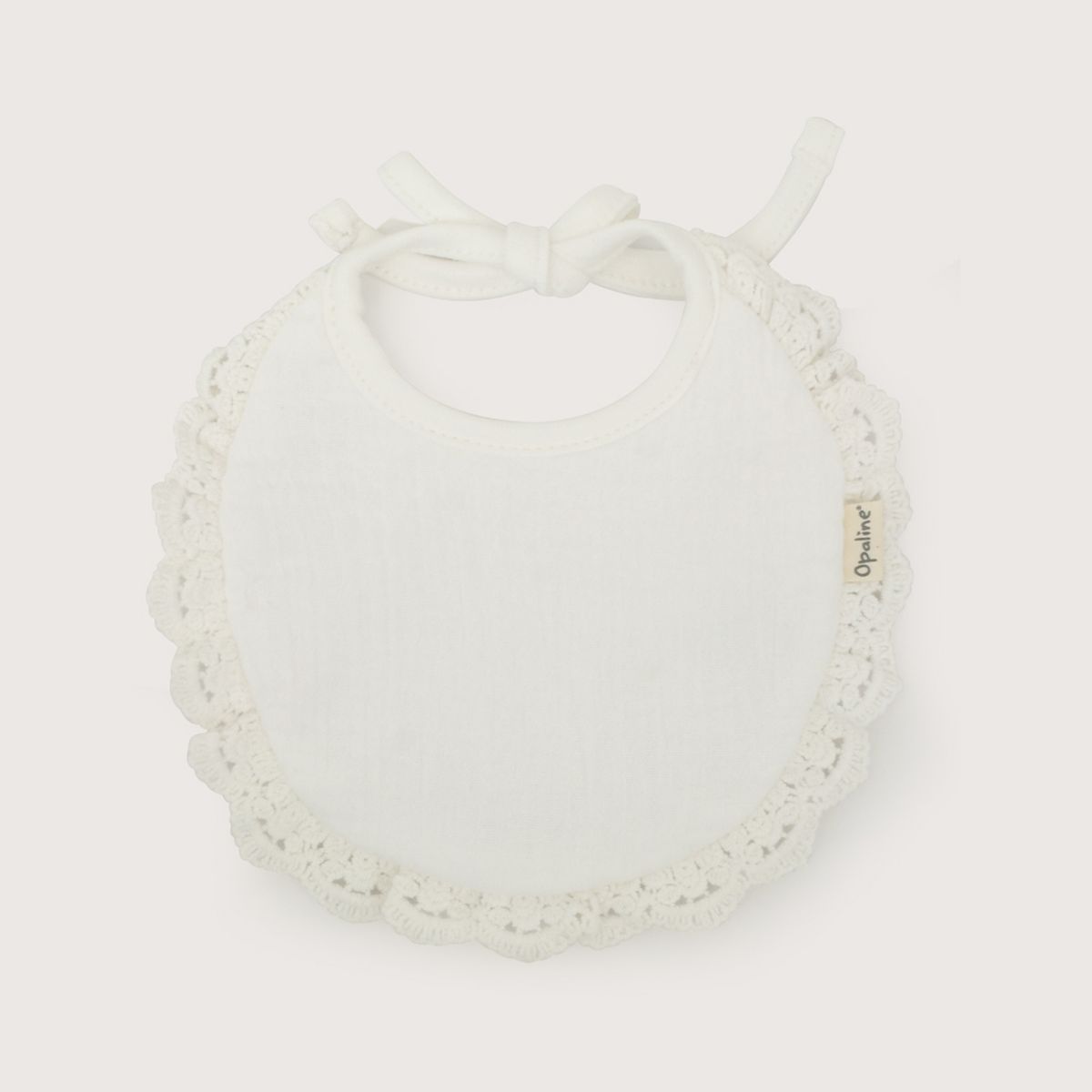 OPALINE - Babero Ceremonia Bebe Con Encaje