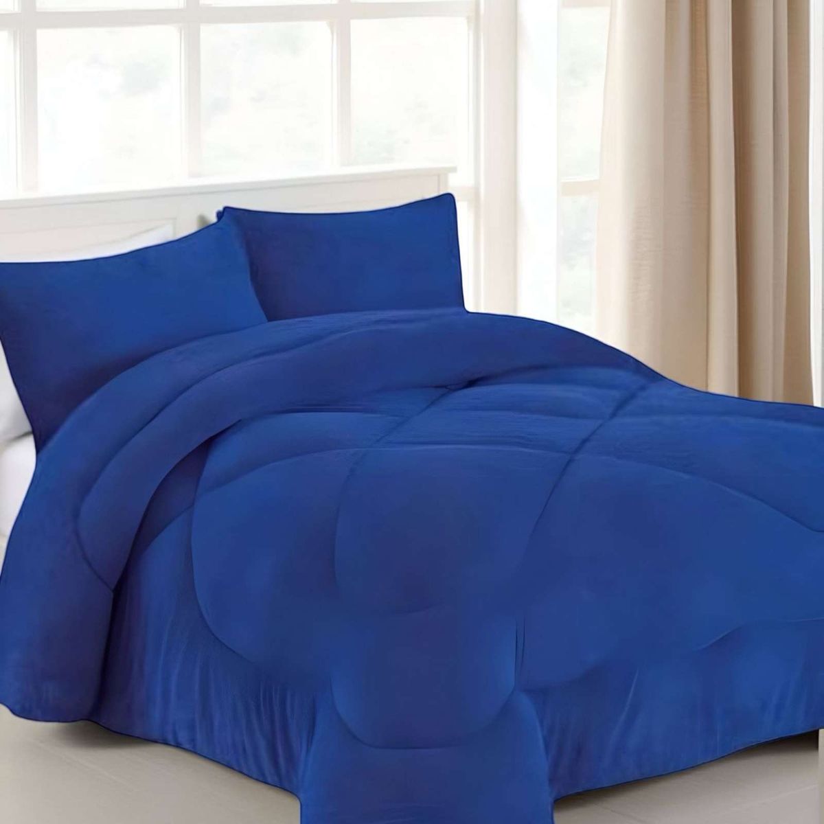 GENERICO - COBERTOR DE INVIERNO UNICOLOR PLUSH CON CHIPORRO PLAZA Y MEDIA S58