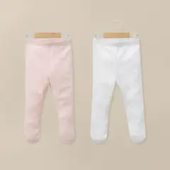 OPALINE - Pack De 2 Panty Ballerina Acanalada Bebe Niña