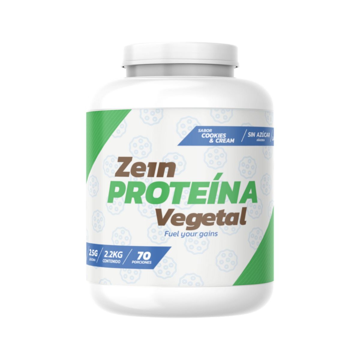 ZEIN - PROTEINA VEGETAL 2,2KG 70 PORCIONES COOKIES & CREAM - ZEIN