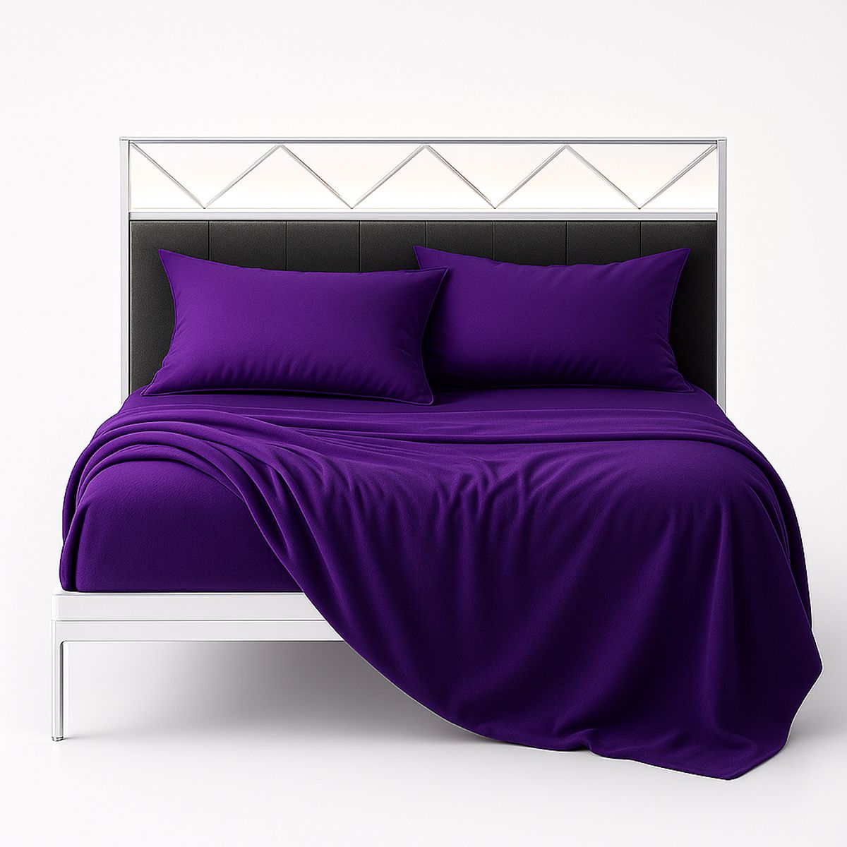 ARMONIA - Juego Sábanas Morado Elegante 800 Hilos 25 Plazas