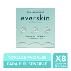 EVERSKIN - Pack 8 Toallas Faciales Premium 10 Unidades