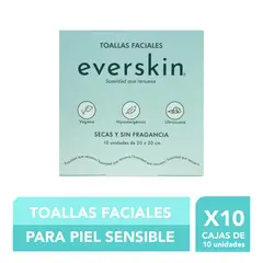 EVERSKIN - Pack 10 Toallas Faciales Premium 10 Unidades