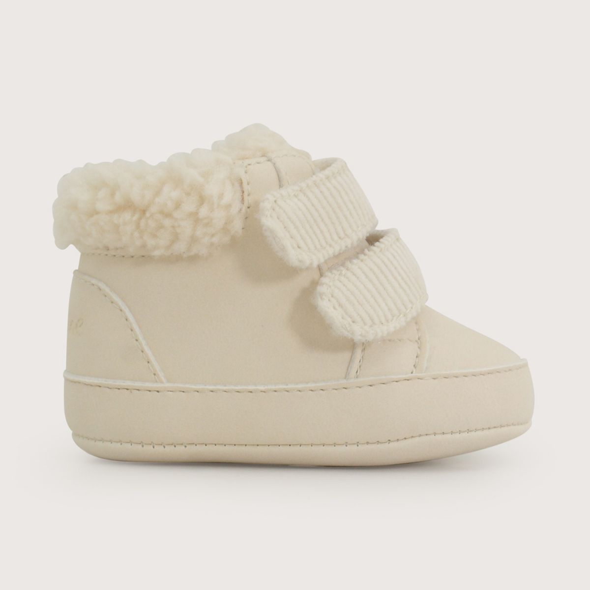 OPALINE - Botín Doble Velcro Beige Bebé