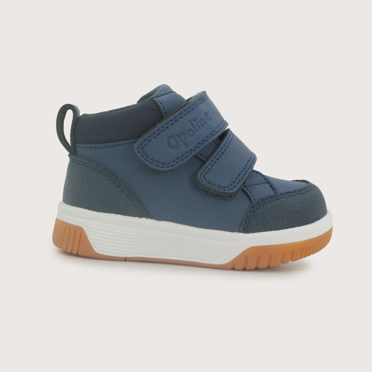 OPALINE - Zapatilla Doble Velcro Azul Niño