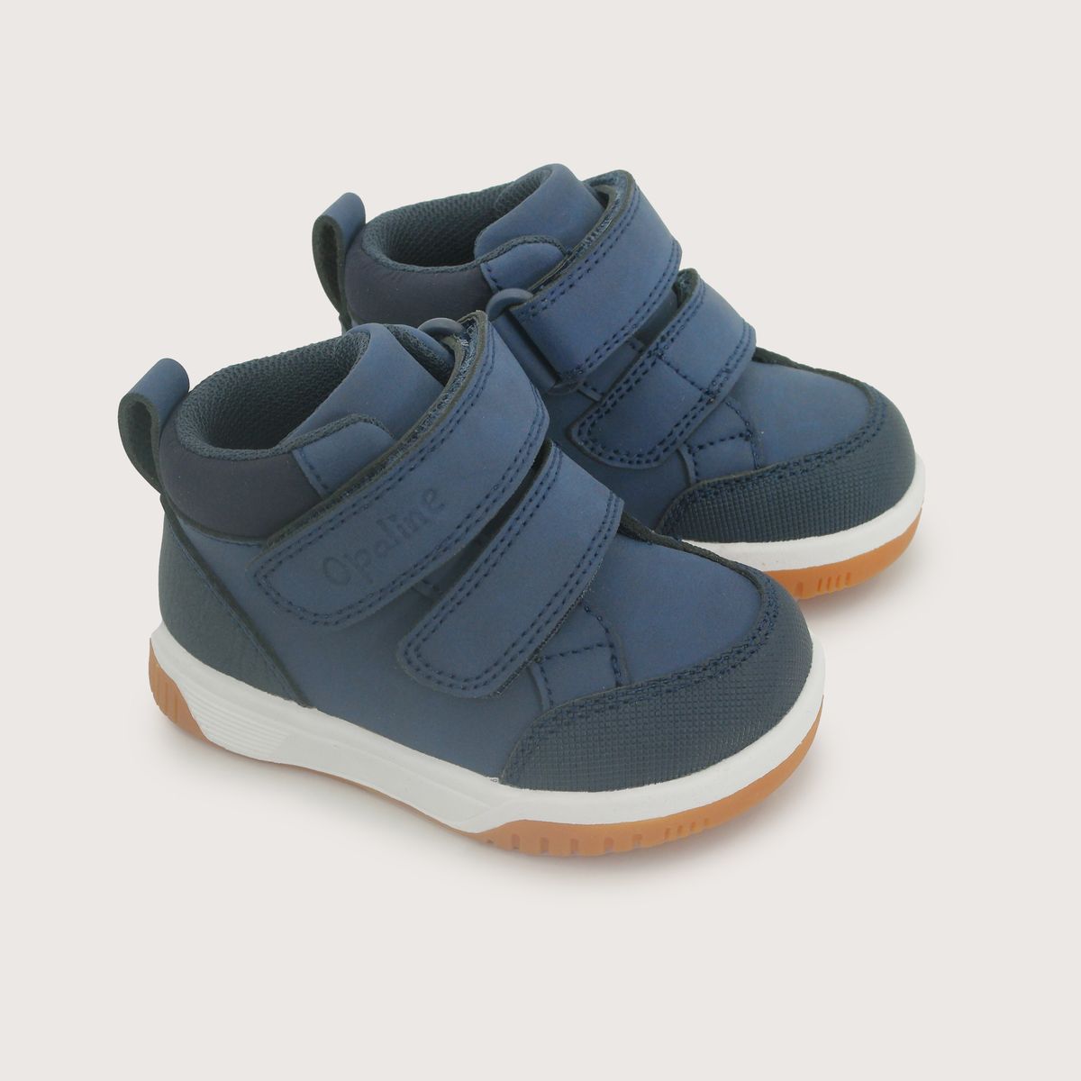 OPALINE - Zapatilla Doble Velcro Azul Niño