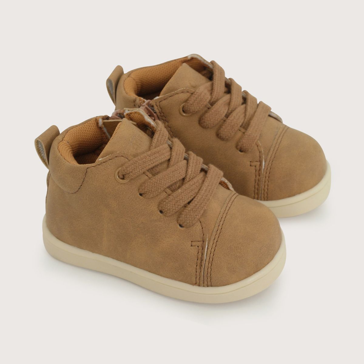 OPALINE - Zapatilla Alta Camel Niño