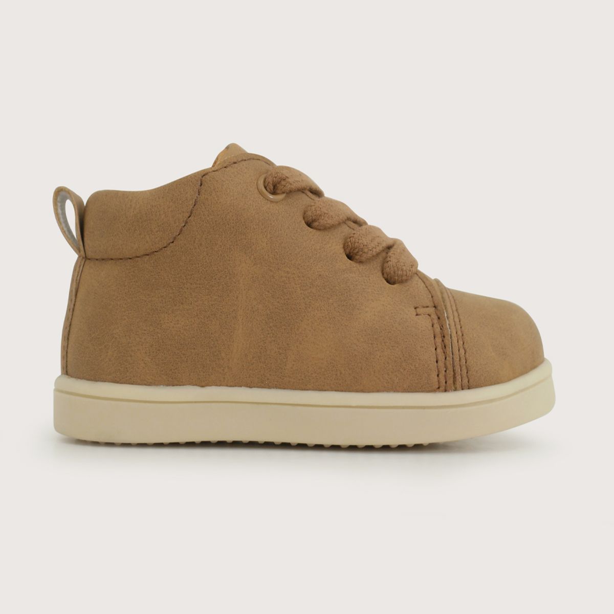 OPALINE - Zapatilla Alta Camel Niño