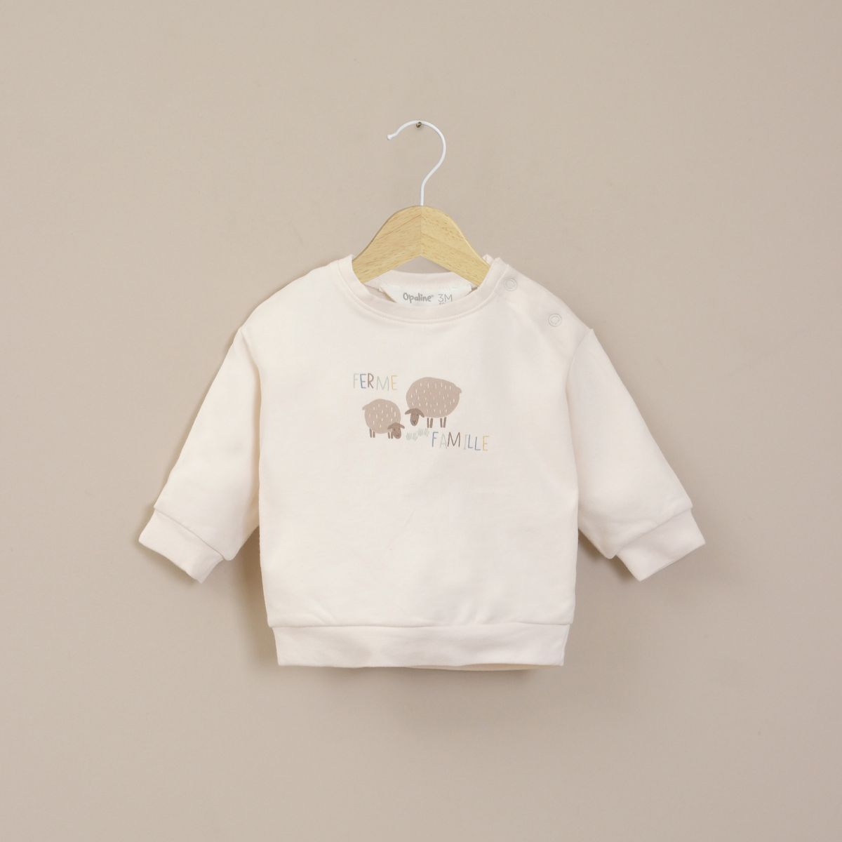 OPALINE - Poleron Bebe Niño Blanco