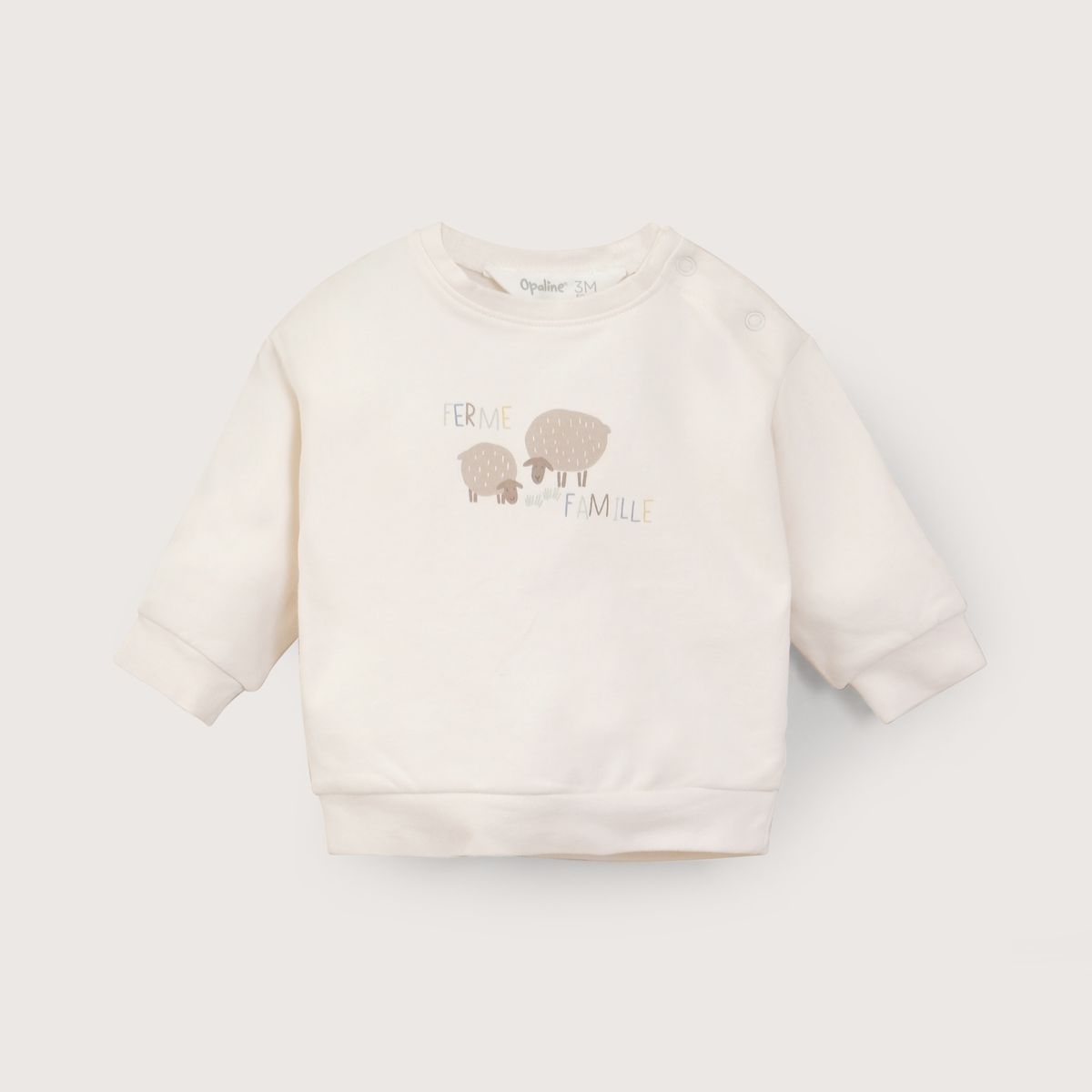 OPALINE - Poleron Bebe Niño Blanco