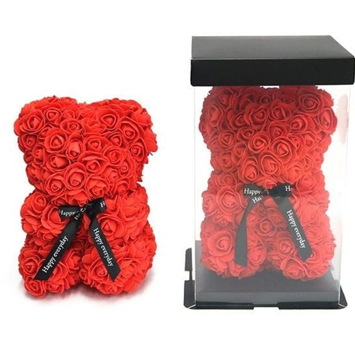 MOVI - OSO PETALOS DE ROSA SAN VALENTIN ROJO