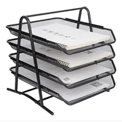 OKAY - Bandeja De Documentos Metálico De 4 Niveles Para Oficinas