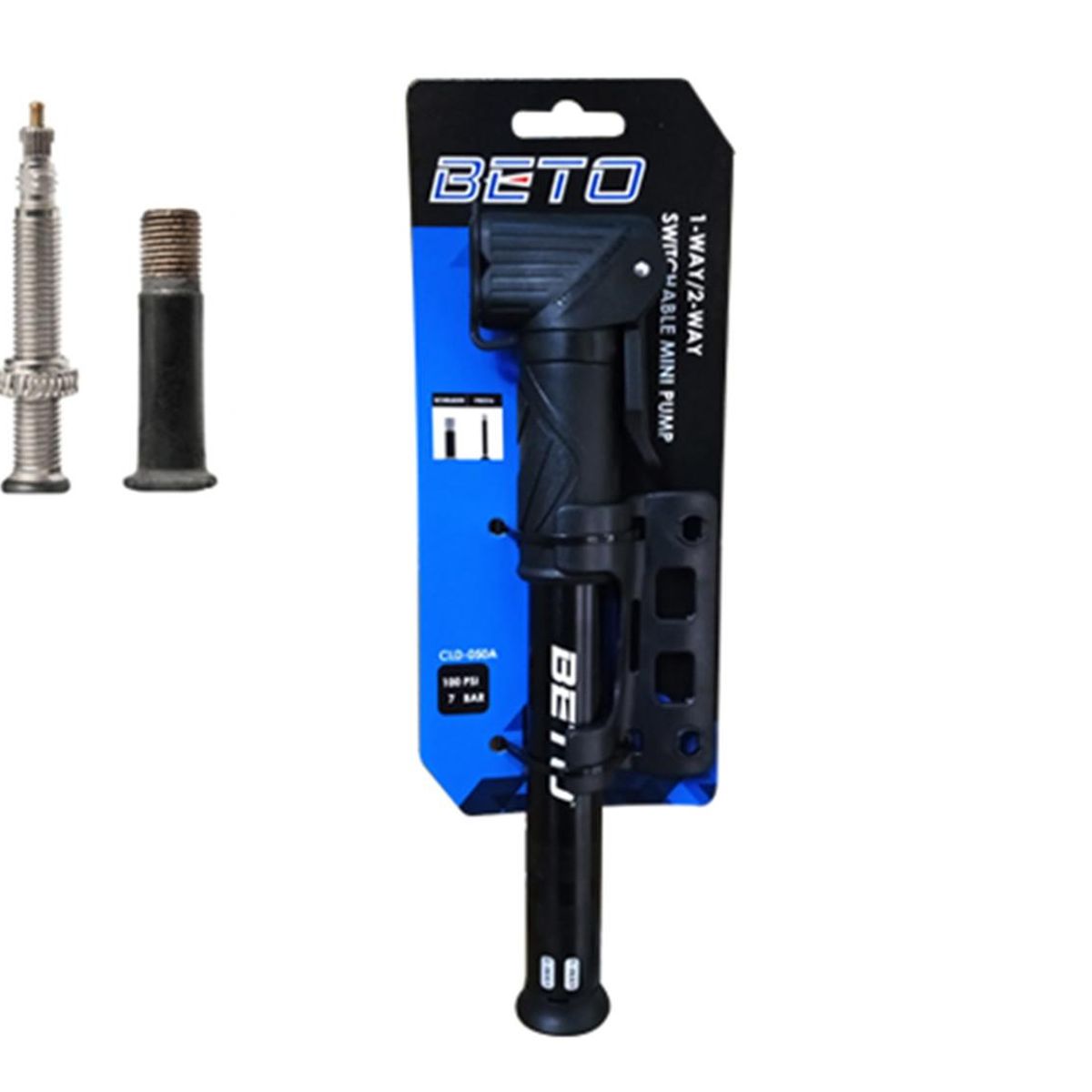 GENERICO - Bombín de Mano Mini Doble Acción Beto CLD-050A 100 PSI