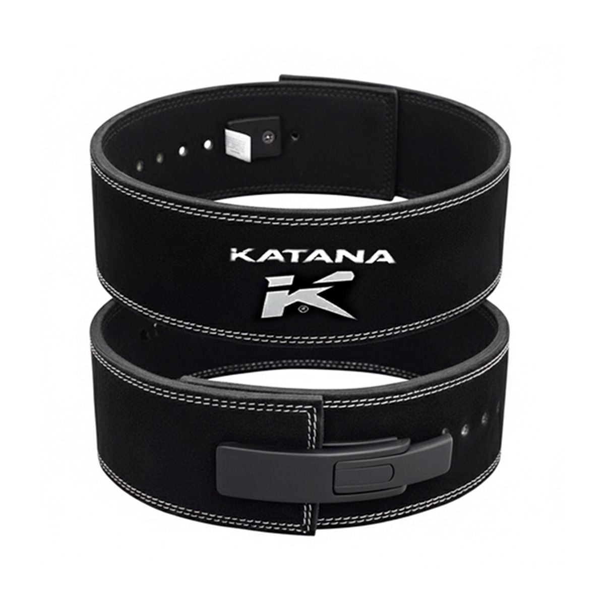 KATANA - Cinturón de Levantamiento Katana - Cuero Real Palanca PB01 - Negro Talla M