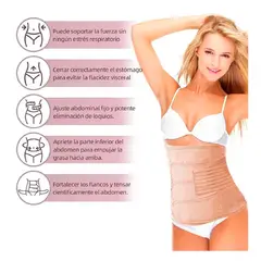 OFERTABKN - Faja Postparto 4 Bandas Ajustable Nude L