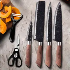 GENERICO - Set Cuchillos Premium Antiadherentes Ergonómicos 6 Piezas
