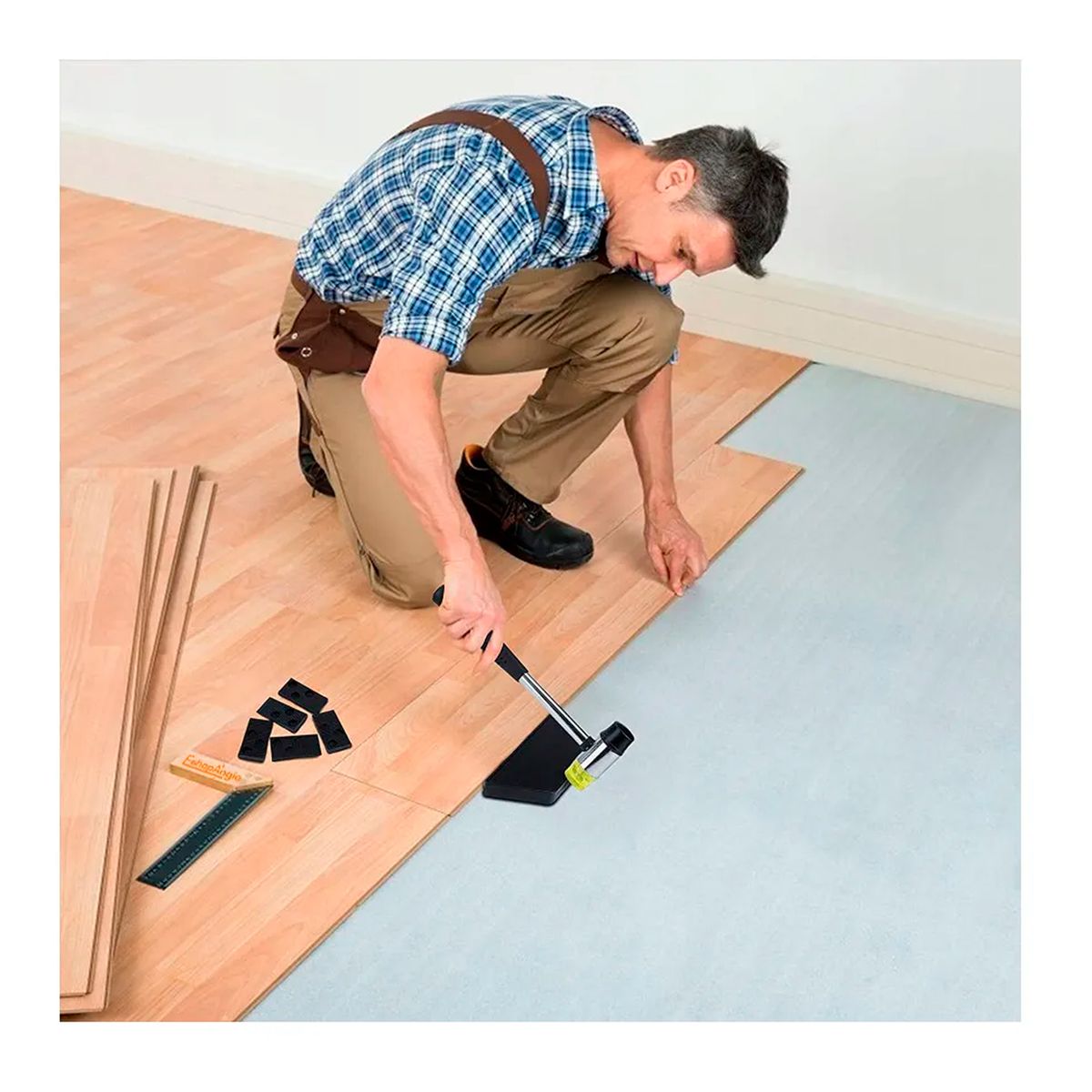 OFERTABKN - Kit Instalación Piso Flotante Profesional Con Martillo Goma