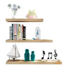 OFERTABKN - Repisas Estantes Flotantes Minimalista De Madera 3 Niveles Roble