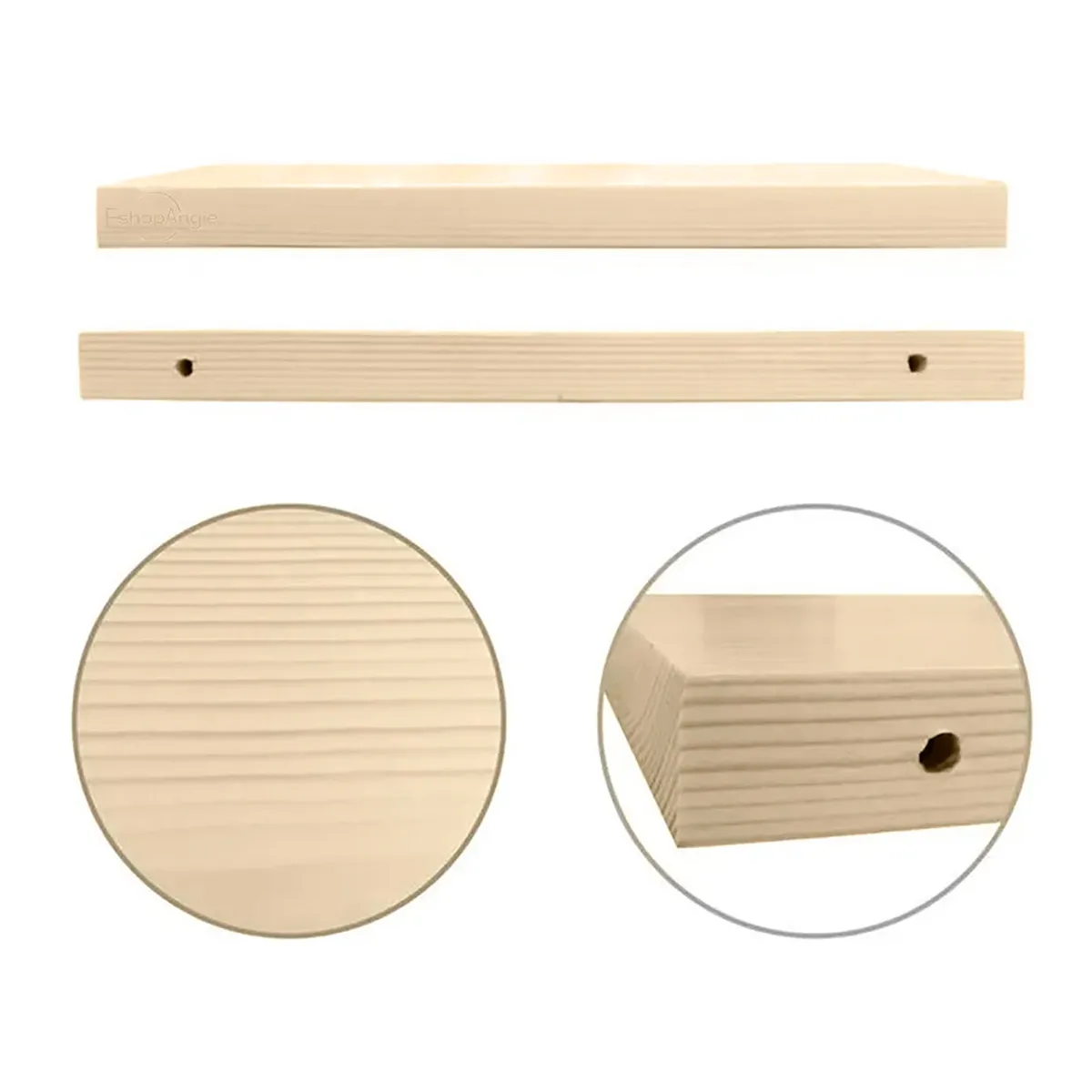 OFERTABKN - Repisas Estantes Flotantes Minimalista De Madera 3 Niveles Roble