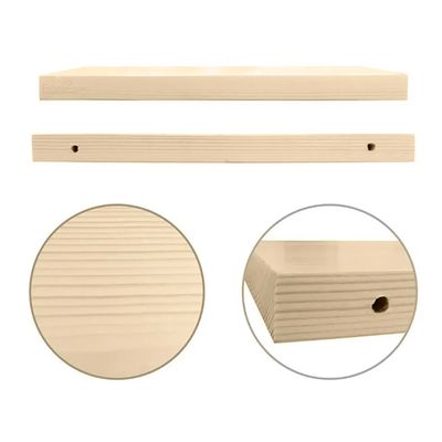 Imagen 2 del producto Repisas Estantes Flotantes Minimalista De Madera 3 Niveles Roble