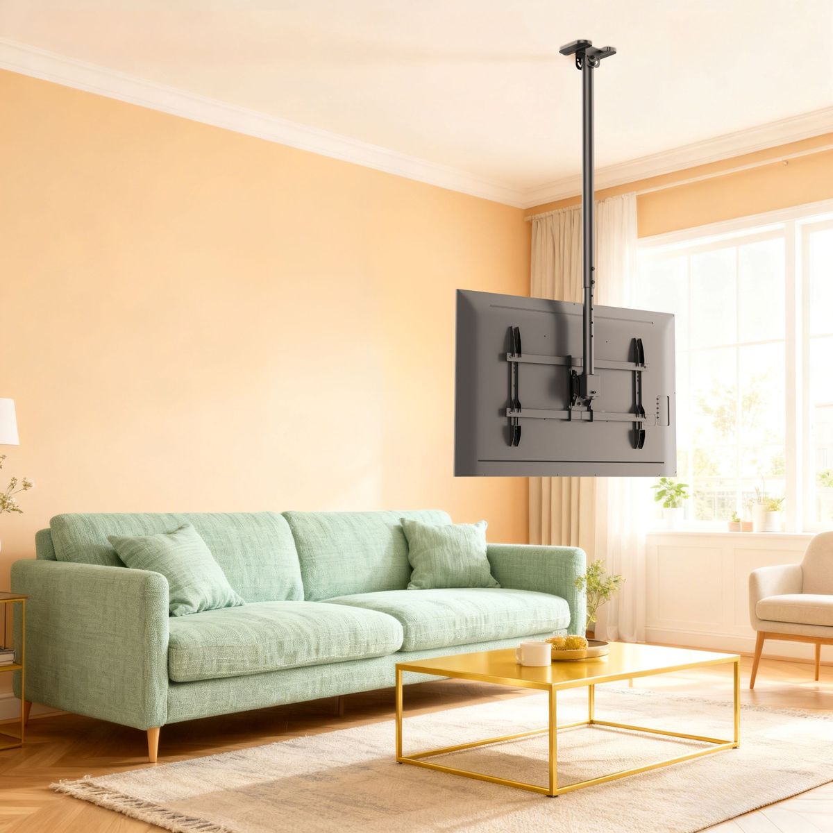 BRASFORMA - Soporte para TV al Techo 43" a 86" -  Inclinable 360°  60kg   SBRP1546L  Brasforma