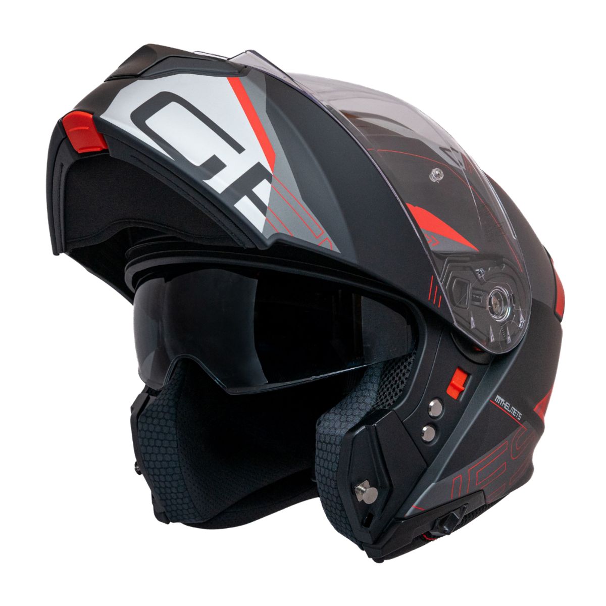 MT - Casco Para Moto MT Genesis SV  Atempo Girs/ rojo/ negro Mate_.