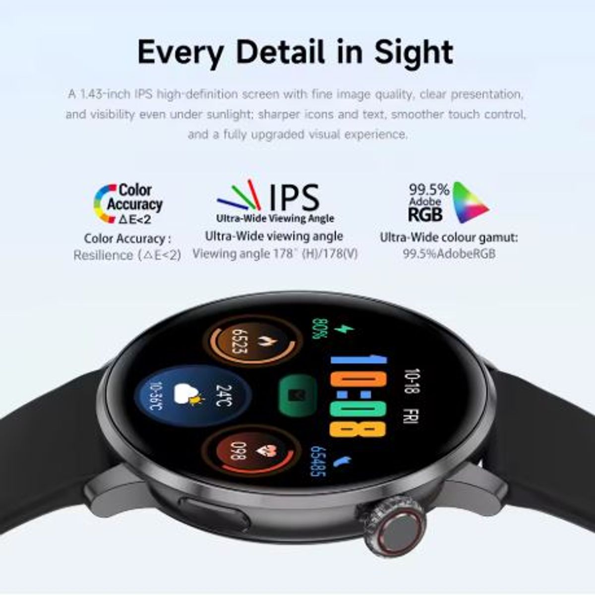 GENERICO - Reloj Inteligente DS5 Pantalla HD 143” llamadas Bth monitoreo de salud Doble Correa Compatible