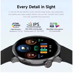 GENERICO - Reloj Inteligente DS5 Pantalla HD 143” llamadas Bth monitoreo de salud Doble Correa Compatible