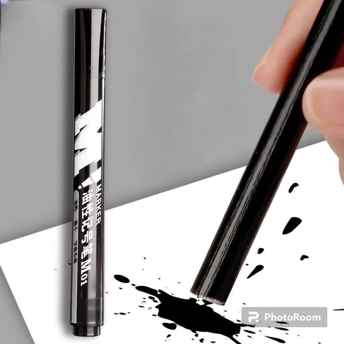 OKAY - Pack 10 Plumones Permanente Punta Gruesa - Negro, Rojo, Azul