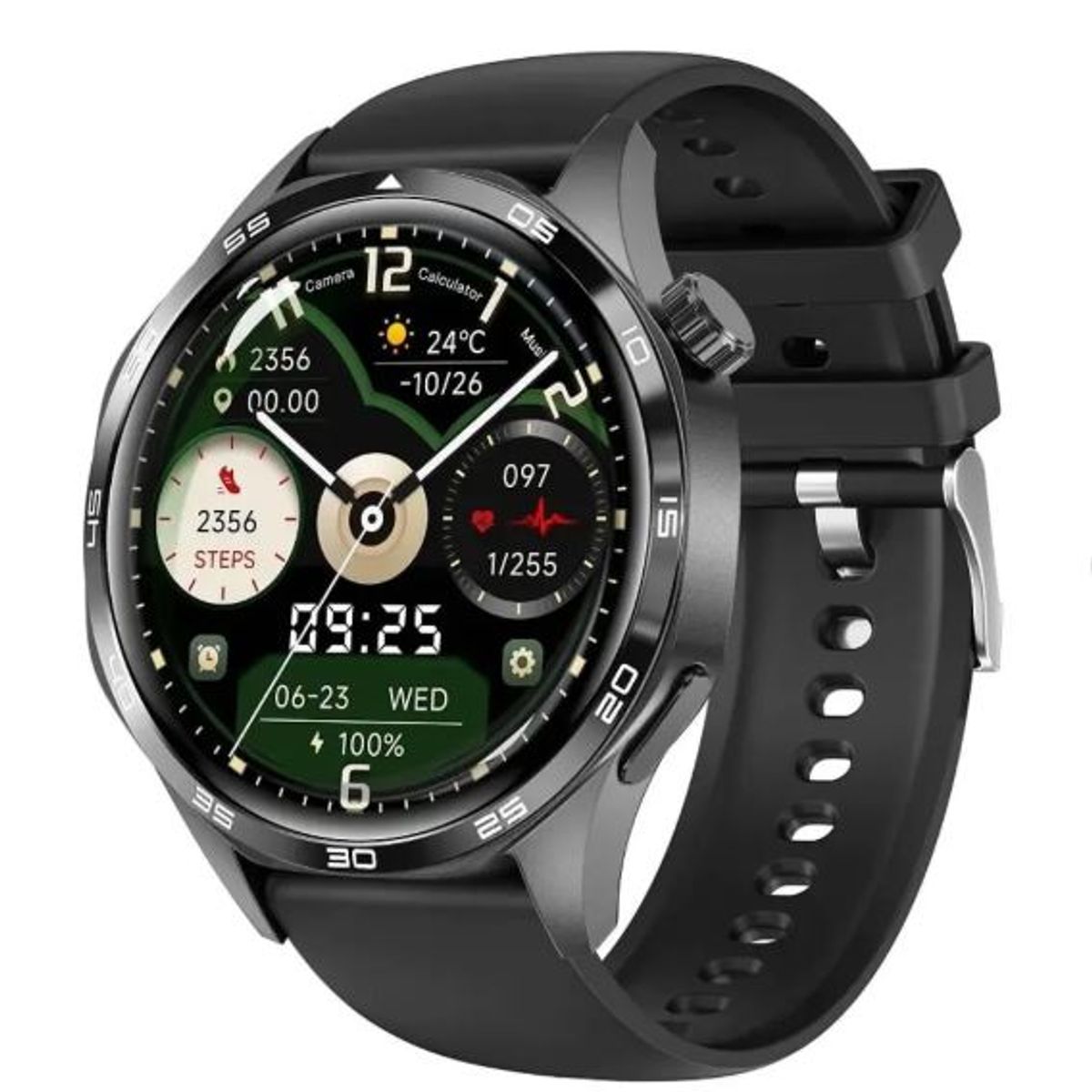 GENERICO - Smartwatch GT5 PRO Llamadas Blth 5 Monitoreo Salud 300 mAh IP67 Compatible IOS Android Doble Correa