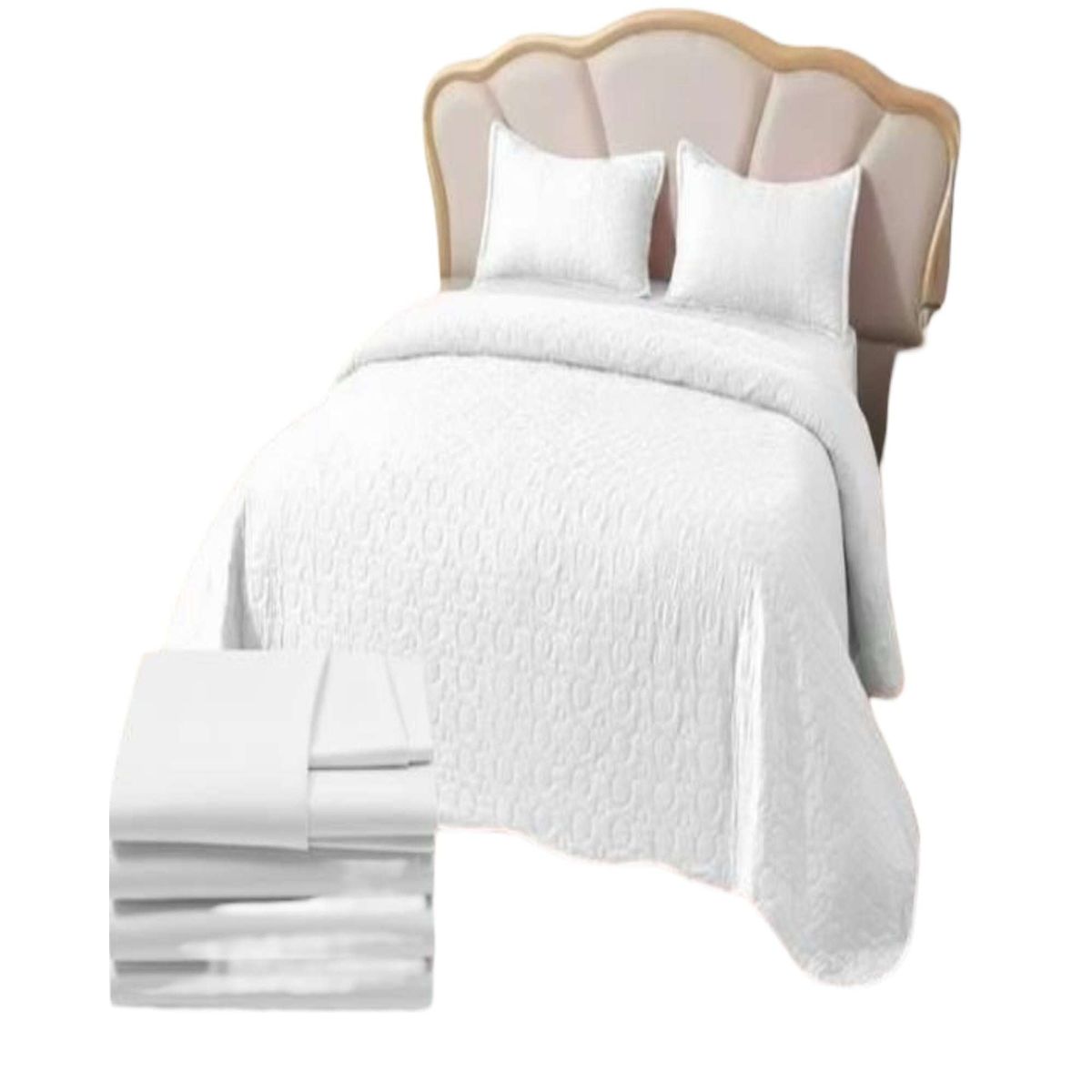 GENERICO - SET SABANA CON CUBRECAMA PLAZA Y MEDIA S67